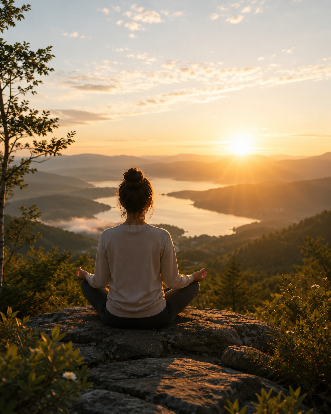 Sunrise representing mental clarity after self reflection